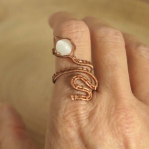 bague reglable faite main en cuivre
