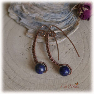 Boucles d’Oreilles Lapis Lazuli Passantes