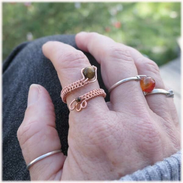 bague reglable en cuivre