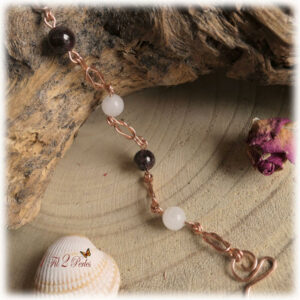 Bracelet Maillons Cuivre et Perles Naturelles
