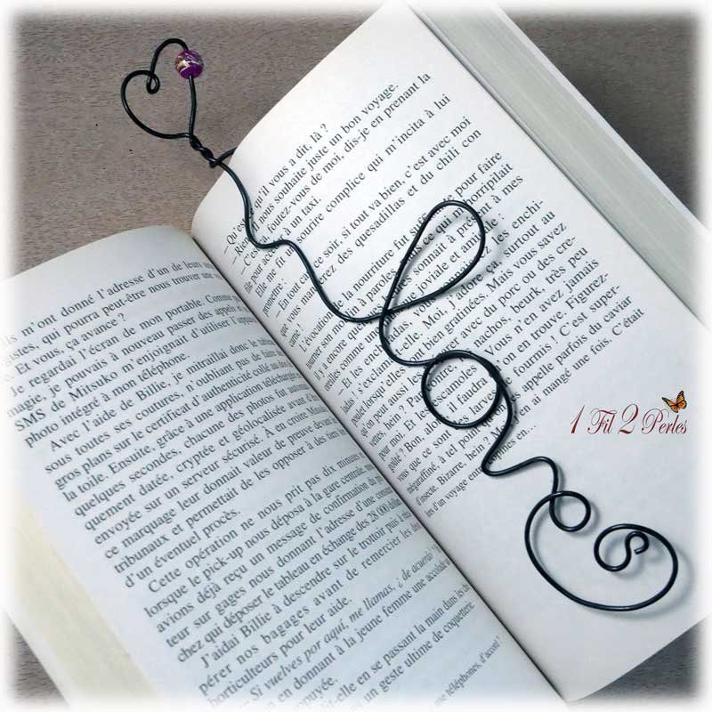 marque pages a message atelier 1 fil 2 perles