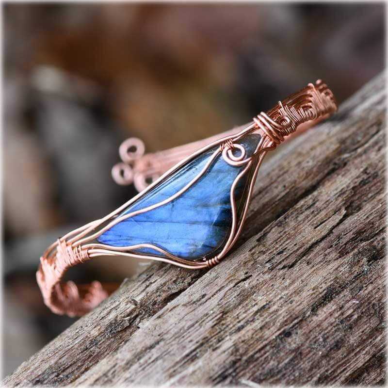 bracelet en labradorite bleue