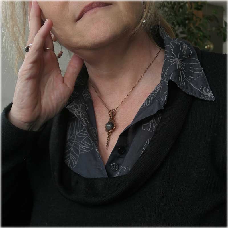 bijou femme labradorite