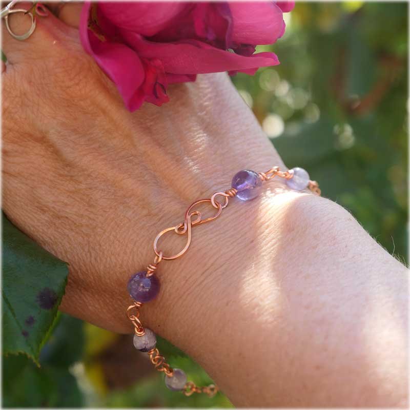 bracelet infini en pierre naturelle