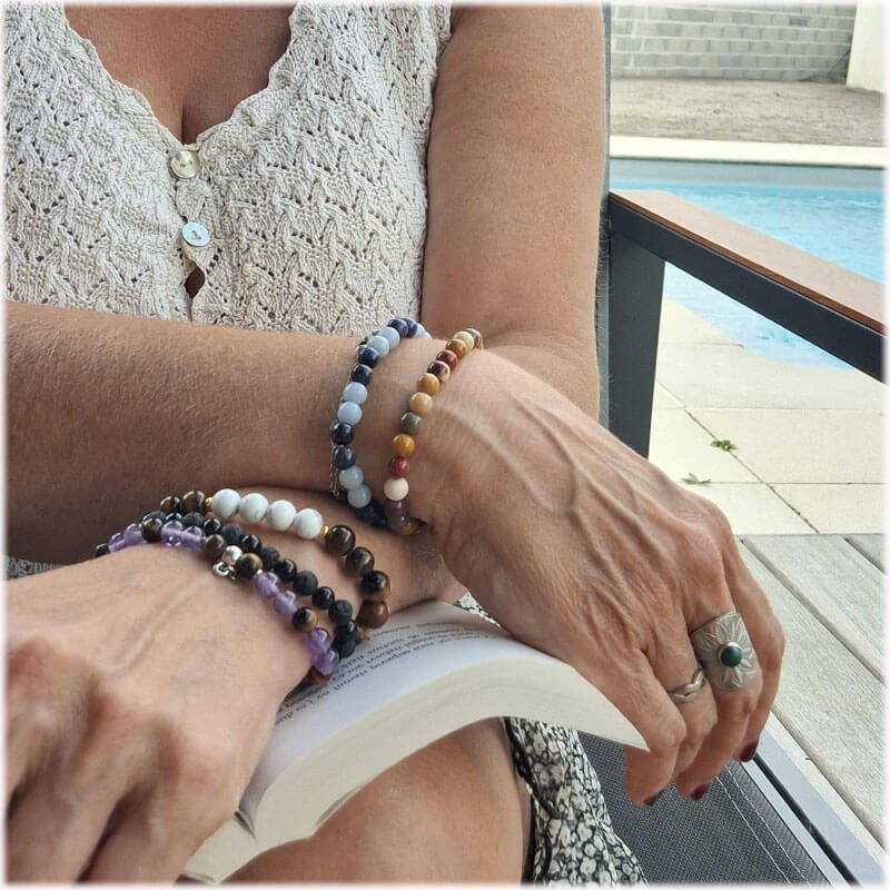 duo de bracelets en perles naturelles